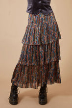 Load image into Gallery viewer, Traffic People - Swirls & Strangers Falls Skirt - Black