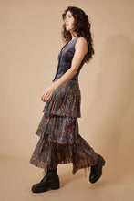 Load image into Gallery viewer, Traffic People - Swirls & Strangers Falls Skirt - Black