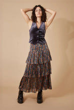 Load image into Gallery viewer, Traffic People - Swirls & Strangers Falls Skirt - Black