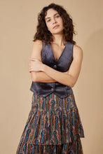 Load image into Gallery viewer, Traffic People - Swirls & Strangers Falls Skirt - Black
