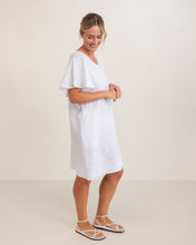 Load image into Gallery viewer, SEESAW - Flutter Linen Dress - White