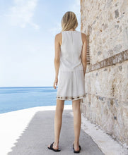Load image into Gallery viewer, Aggel - Seersucker Top with Detail Front  - White