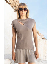 Load image into Gallery viewer, Aggel - Lurex Cut Out Top - Elephant