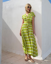 Load image into Gallery viewer, Aggel - Geometric Print Maxi Dress - Lime