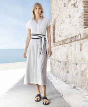 Load image into Gallery viewer, Aggel - Pinstripe Dress - Black & White