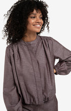 Load image into Gallery viewer, YAYA - Balloon Shaped Blouse Jacket - Purple Fudge Dessin