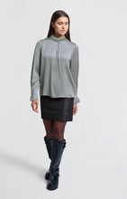 Load image into Gallery viewer, YAYA - Satin Blouse - Light Metal Grey