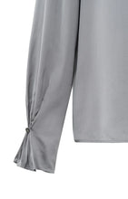 Load image into Gallery viewer, YAYA - Satin Blouse - Light Metal Grey