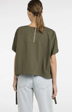 Load image into Gallery viewer, YAYA - Boxy Top with Adjustable Waist - Army Green