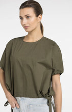 Load image into Gallery viewer, YAYA - Boxy Top with Adjustable Waist - Army Green