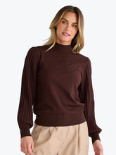 Load image into Gallery viewer, Brave & True - Briony Knit Top - Dark Chocolate