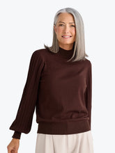 Load image into Gallery viewer, Brave & True - Briony Knit Top - Dark Chocolate