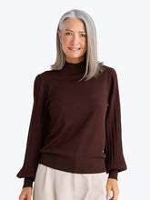 Load image into Gallery viewer, Brave & True - Briony Knit Top - Dark Chocolate