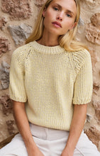 Load image into Gallery viewer, YAYA - Short Sleeve Chunky Knit - Reed Yellow Dessin