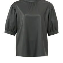 Load image into Gallery viewer, YAYA - Faux Leather Top ~ Pinstripe Grey