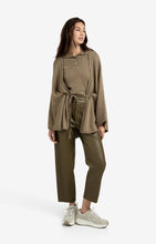 Load image into Gallery viewer, YAYA - Faux Leather Tappered Pants - Capers Brownish Green