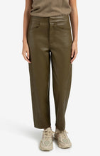 Load image into Gallery viewer, YAYA - Faux Leather Tappered Pants - Capers Brownish Green