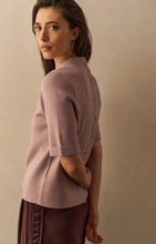 Load image into Gallery viewer, YAYA - Fine Knit with Back Buttons - Cloud Gray Purple