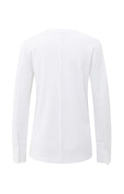 Load image into Gallery viewer, YAYA - Jersey Top with Woven Cuff - Pure White