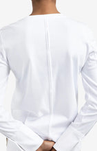 Load image into Gallery viewer, YAYA - Jersey Top with Woven Cuff - Pure White