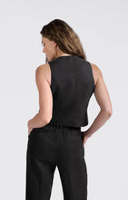 Load image into Gallery viewer, YAYA - Linen Blend Waistcoat - Washed Black