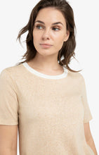 Load image into Gallery viewer, YAYA - Melange T-Shirt with contrasting trim - Desert Beige