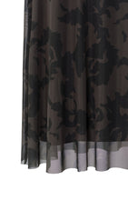 Load image into Gallery viewer, YAYA - Flowy Fit Mesh Skirt ~ Mulch Brown Dessin