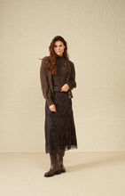 Load image into Gallery viewer, YAYA - Flowy Fit Mesh Skirt ~ Mulch Brown Dessin