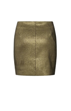 Load image into Gallery viewer, Yaya Gold Glitter Effect Mini Skirt ~ Dark Gold