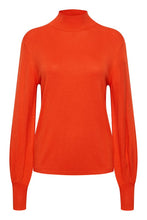 Load image into Gallery viewer, Ichi Mafa Turtle Neck Jumper ~ Orange