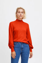 Load image into Gallery viewer, Ichi Mafa Turtle Neck Jumper ~ Orange