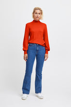 Load image into Gallery viewer, Ichi Mafa Turtle Neck Jumper ~ Orange