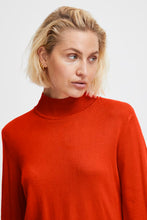 Load image into Gallery viewer, Ichi Mafa Turtle Neck Jumper ~ Orange