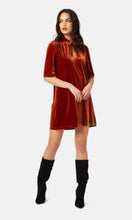 Load image into Gallery viewer, Traffic People Peep Mini Dress ~ Brown