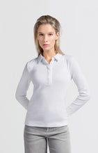 Load image into Gallery viewer, YAYA - Fine Ribbed Polo - Pure White