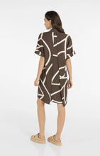 Load image into Gallery viewer, YAYA - Printed Dress with Short Sleeves - Chocolate Martini Brown Dessin
