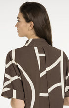 Load image into Gallery viewer, YAYA - Printed Dress with Short Sleeves - Chocolate Martini Brown Dessin
