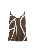 Load image into Gallery viewer, YAYA - Printed Camisole Top - Chocolate Martini Brown Dessin
