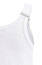 Load image into Gallery viewer, YAYA - Ribbed Ring Detail Vest Top- Pure White