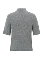 Load image into Gallery viewer, YAYA - Short Sleeve Sweater - Light Metal Grey