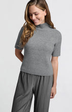 Load image into Gallery viewer, YAYA - Short Sleeve Sweater - Light Metal Grey