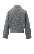Load image into Gallery viewer, YAYA - Short Boucle Jacket - Black Oyster Melange