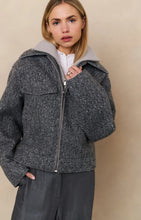 Load image into Gallery viewer, YAYA - Short Boucle Jacket - Black Oyster Melange