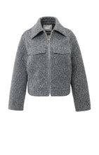 Load image into Gallery viewer, YAYA - Short Boucle Jacket - Black Oyster Melange
