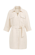 Load image into Gallery viewer, YAYA - Short Linen Shirt Dress - Cloud Creme White