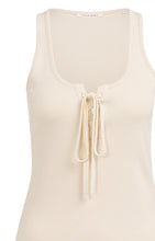 Load image into Gallery viewer, YAYA - Singlet with Cord Detail - Cloud Creme White