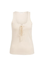 Load image into Gallery viewer, YAYA - Singlet with Cord Detail - Cloud Creme White