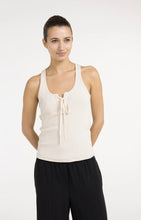 Load image into Gallery viewer, YAYA - Singlet with Cord Detail - Cloud Creme White