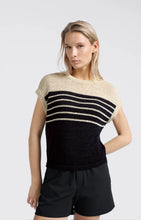 Load image into Gallery viewer, YAYA - Sleeveless Knitted Top - Summer Sand Dessin