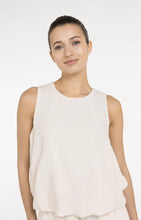 Load image into Gallery viewer, YAYA - Sleeveless Top with Balloon Hem - Cloud Creme White